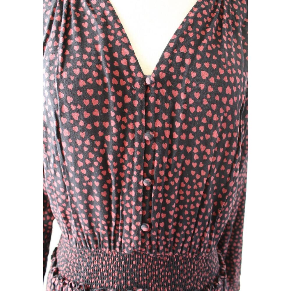 Rails Jasmine Enamored Heart Print Smocked Long S… - image 6